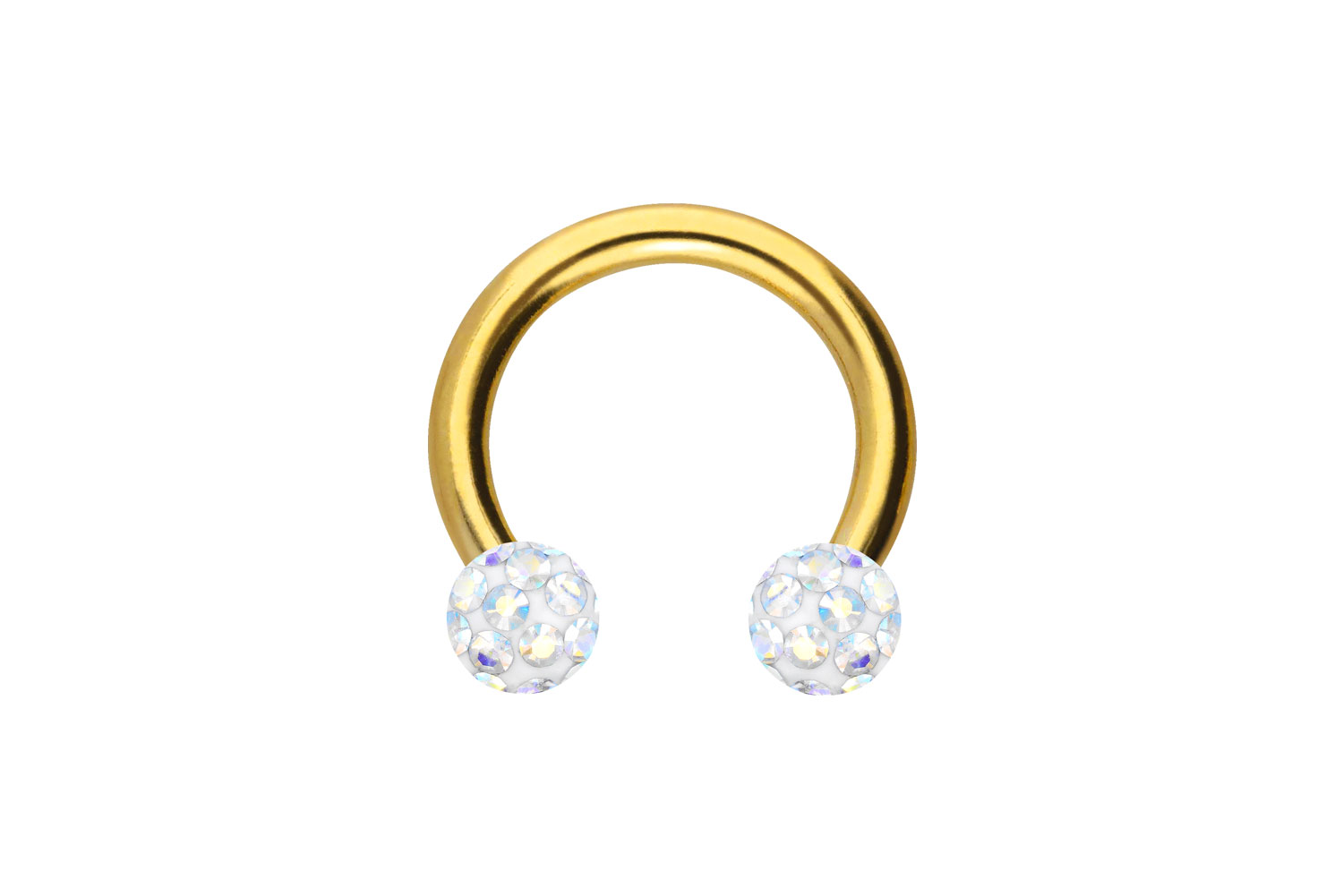Chirurgenstahl Hufeisenring Piercing EPOXY-KUGELN